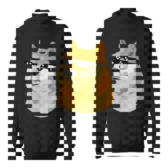 Pixelated Sunglasses Doge Sweatshirt - Seseable