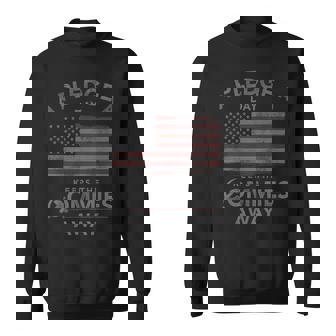 A Pledge A Day Keeps The Commies Away American Flag Sweatshirt | Mazezy