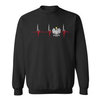 Polska Eagle Pole Heartbeat Ecg Pulse Polish Pride Sweatshirt - Geschenkecke