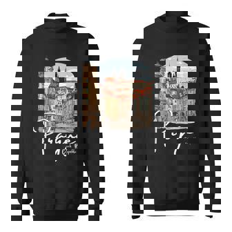 Prague Czech Republic Sketch Souvenir Prague Sweatshirt - Monsterry