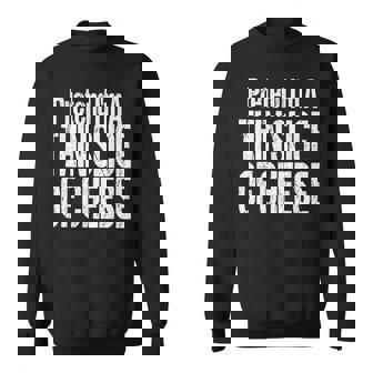 Pretend I'm A Thin Slice Of Cheese Lazy Halloween Costume Sweatshirt - Monsterry