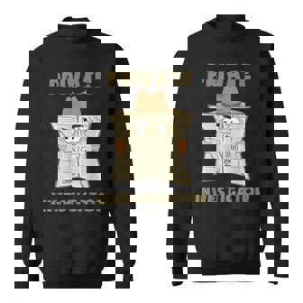 Private Investigator Spying Through Newspaper Secret Eye Sweatshirt - Monsterry