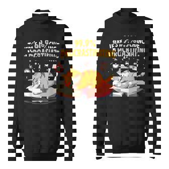 Procrastinateur Flemme Chat Flemmard Humour Sarcastique Sweater e - Cadeauxyz
