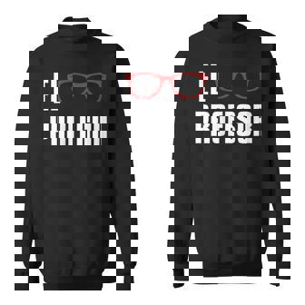 Professeur Argent El Profesor Lunettes Homme Éducateur Cadeau Sweater e - Cadeauxyz