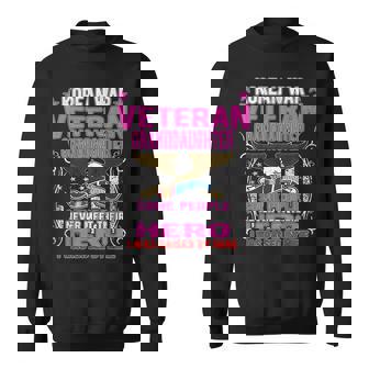 Proud Korean War Veteran Granddaughter Military Family Sweatshirt - Monsterry