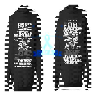 Proud Nephew Of A Hydrocephalus Warrior Awareness Ribbon Sweatshirt - Monsterry