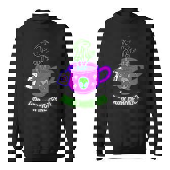 Psychedelic Mushroom Trippy Alien UFO Rave Festival Sweatshirt - Monsterry