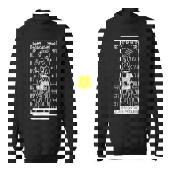 Queen Of Pentacles Tarot Occult Witchy Spirit Minor Arcana Sweatshirt - Monsterry