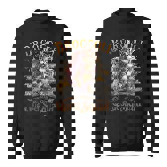 Quest Fantasy Squad Broccoli Cat Fantasy Book Bookish Sweatshirt - Seseable