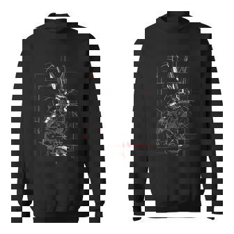 Rabbit Drawing Abstract Animal Art Geometric Graphic Hare Sweatshirt - Monsterry