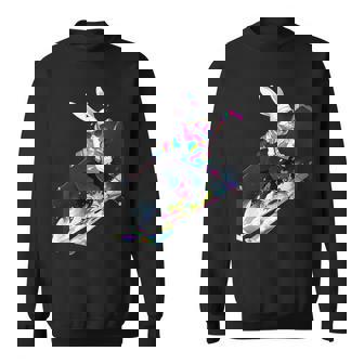 Rabbit Rabbit Skiing Skier Ski Winter Snow Sweatshirt - Monsterry