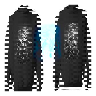 Raccon Howling At The Moon Wild Animal Racoon Lover Sweatshirt - Monsterry