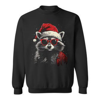 Raccoon With Christmas Hat Christmas Sweatshirt - Geschenkecke