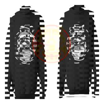 Raccoon Ramen Kawaii Neko Japanese Noodles Aesthetic Sweatshirt - Monsterry