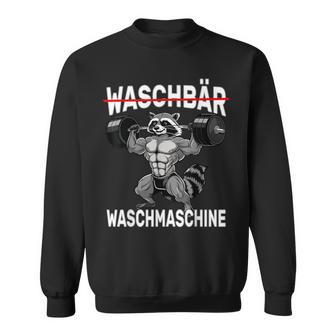 Raccoon Washing Machine Bodybuilding Fitness Gym Sweatshirt - Geschenkecke