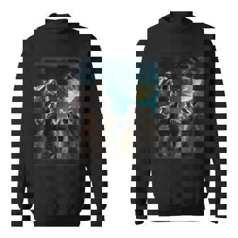 Raccoons Howling Moon Three Raccoons Howling Sweatshirt - Monsterry