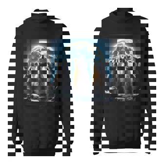 Raccoons Howling At The Moon Trendy Raccoon Moon Tank Top Sweatshirt - Monsterry