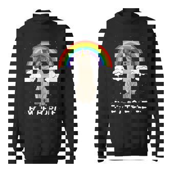 Rainbow Burmese Ew People Unicorn Cat Sweatshirt - Monsterry