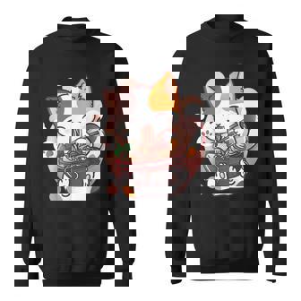 Ramen Cat Anime Kawaii Neko Japanese Sweatshirt - Monsterry