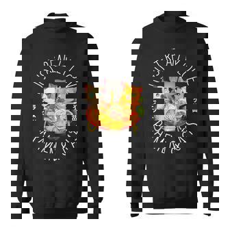 Ramen And Cats Love Japanese Noodles Neko Kawaii Cat Sweatshirt - Monsterry