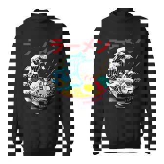 Ramen Rétro La Grandeague Hokusai Kanji Sweater e - Cadeauxyz