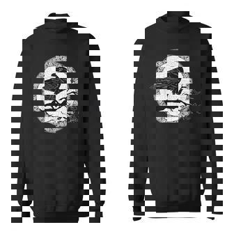 Raven Crow Attentted Murder Rétro Lune Wiccan Païen Sweater e - Cadeauxyz