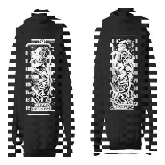 The Reader Tarot Card Spooky Teacher Skeleton Halloween Sweatshirt - Monsterry