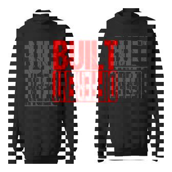 Red Built Different Red Color Graphic Red Sweatshirt | Seseable CA