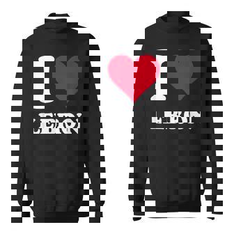Red Heart I Love Lebron Sweatshirt - Monsterry