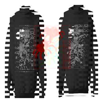 Red Spider Lily Flower Japanese Anime Art Otaku Backprinted Sweatshirt - Monsterry