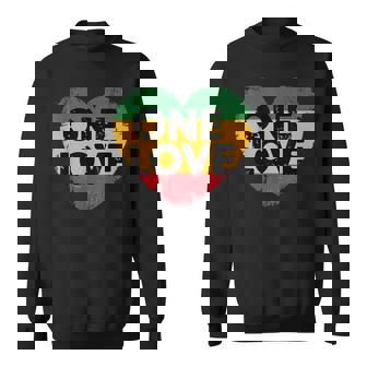 Reggae Heart One Love Rasta Reggae Music Rastafarian Jamaica Sweatshirt | Mazezy