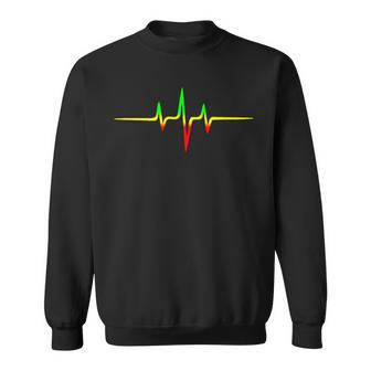 Reggae Heartbeat Pulse Frequency Music Wave Colours Sweatshirt - Geschenkecke