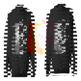 Renard Japonais En Fleurs De Cerisier Kawaii Sweater e - Cadeauxyz