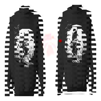 Renard Kitsune Kawaii Japanese Landscape Kanji Sweater e - Cadeauxyz