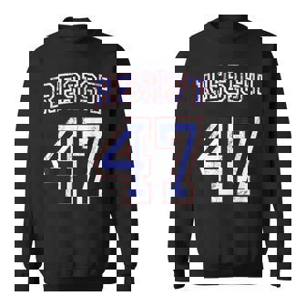 Resist Trump 47 Retro Distressed Graphic Sweatshirt - Monsterry