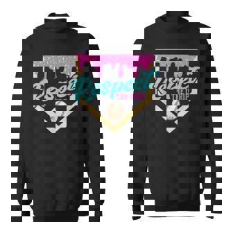 Respect The Drip Baseball Home Plate Ice Cream Dripping Sweatshirt - Thegiftio