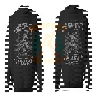 Respect The Locals Bigfoot Sasquatch American National Parks Sweatshirt | Seseable CA