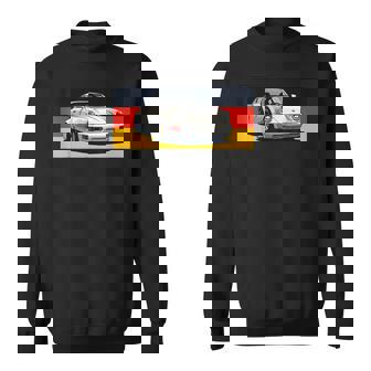 Retro 911 Vintage 964 Turbo Car Classic German Flag Track Sweatshirt | Mazezy