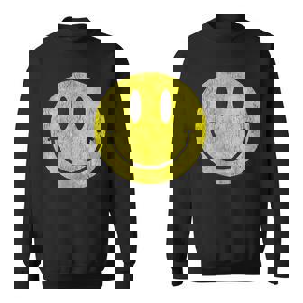 Retro Acidhouse 80s 90s Vintage Smile Distressed T-Shirt Sweatshirt - Monsterry
