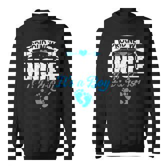 Retro Family Proud New Uncle It's A Boy Gender Reveal Sweatshirt - Monsterry