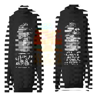 Retro Gulf Of Usa America Est 2025 American Flag Gulf Mexico Sweatshirt | Mazezy