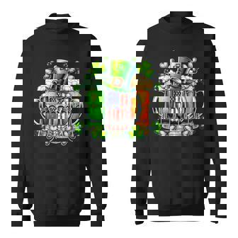 Retro Irish Usa Flag Ireland St Patrick's Day Drinking Party Sweatshirt | Mazezy