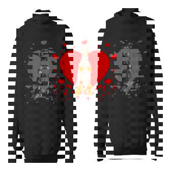 Retro Matching Valentine Day Heart Doberman Dog Lover Sweatshirt - Monsterry