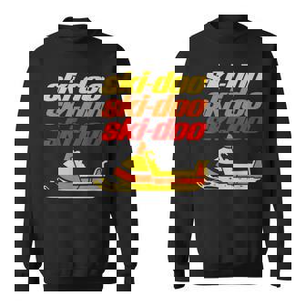 Retro Sport Quote Ski Doo Vintage Snowmobiles Winter Sweatshirt | Mazezy