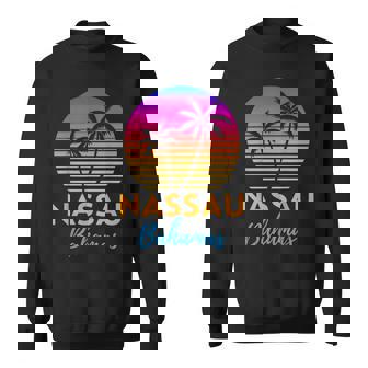Retro Sunset Nassau Bahamas Beach Trip Vacation Summer Group Sweatshirt - Thegiftio UK