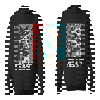 Retro Vintage Resist Statue Of Liberty Sweatshirt | Mazezy