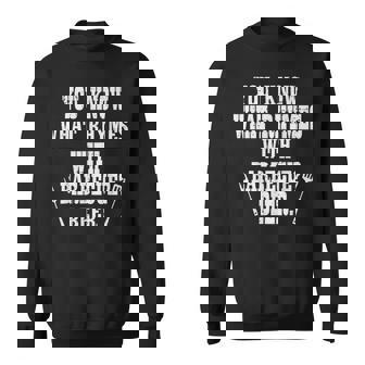 What Rhymes With Barbecue Bbq Grillin Grilling Dad Men Sweatshirt - Monsterry