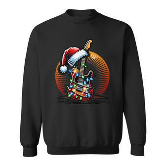 Rock & Roll Santa Guitar Guitar Christmas Sweatshirt - Geschenkecke