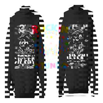 Rockin' To A Different Tune Autistic Autism Gamer Boys Sweatshirt | Mazezy