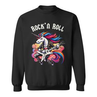 Rock'n Roll-Einhorn Rockstar-Einhorn Punk-Goth-Band Lustig Sweatshirt - Geschenkecke